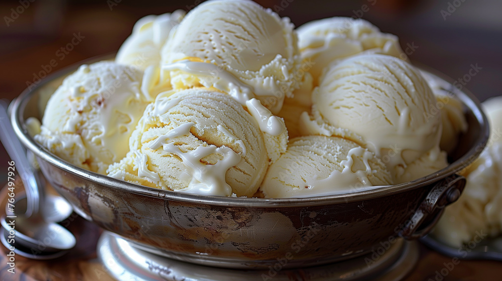 Ice Cream On Bowl Background Ice Cream On Bowl Background