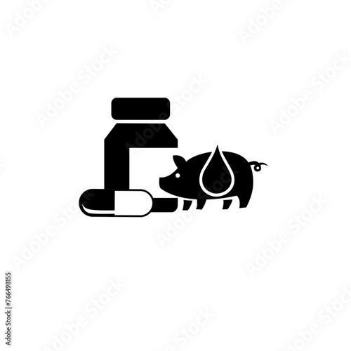 medicine containing lard icon vector