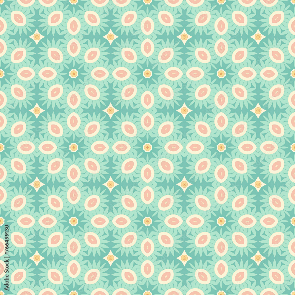 Seamless pattern vintage aesthetic background 