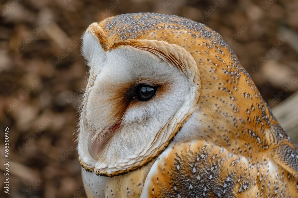 A detailed view of a bird of prey, perfect for educational materials A detailed view of a bird of prey, perfect for educational materials