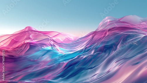 The abstract picture of the colourful liquid that has been mixing with blue and pink colour and form the beautiful colour wave that cannot be found anywhere in the nature but made by a human. AIGX01. photo
