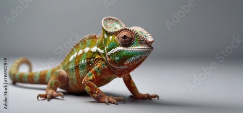 Lizard on an isolated light background  close-up