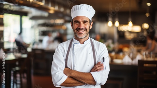 Portrait of a male chef in a commercial kitchen