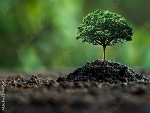  A green digital tree growing from a coin, set against a solid color, symbolizing the wealth generated from trading