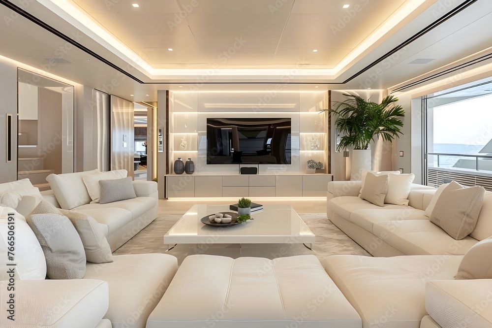 Fototapeta premium Royal Retreat Luxury Bedroom Furniture Sofa Setting in Fully Brighted