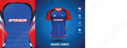 Soccer jersey design for sublimation or sports tshirt design for cricket football