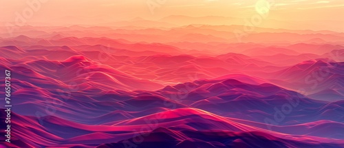 Gradient background resembling the colors of a tropical sunrise. Whimsical Art © Sataporn