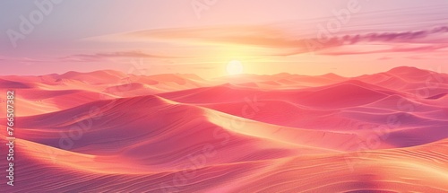 Gradient background resembling the colors of a tropical sunrise. Whimsical Art