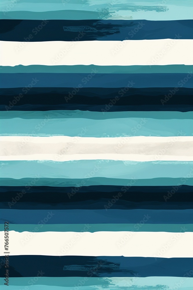 Fototapeta premium Horizontal stripes in shades of teal navy