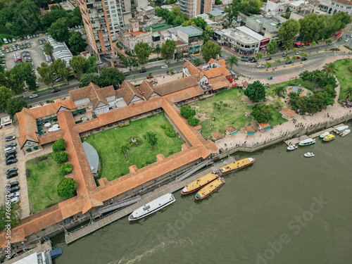 aerial View from the helicopter for Tigre, Buenos Aires, Argentina photo