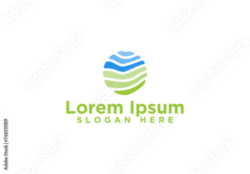 Abstract Land Logo Designs Vector Illustration