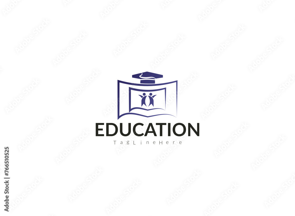 Online education logo design vector