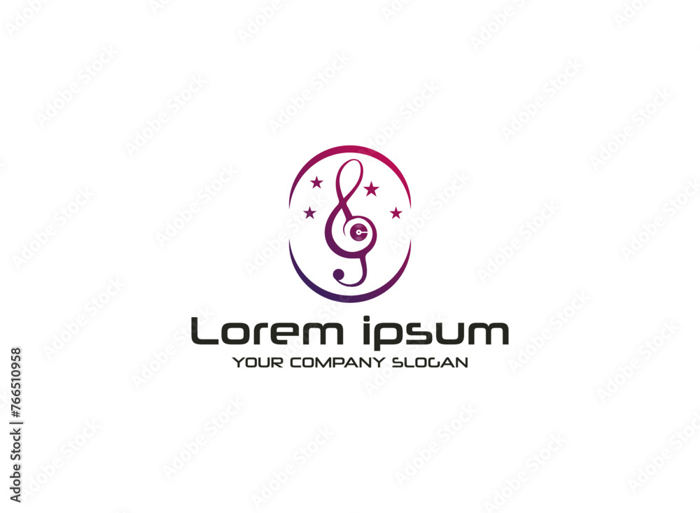 Abstract music logo icon vector Abstract music logo icon vector