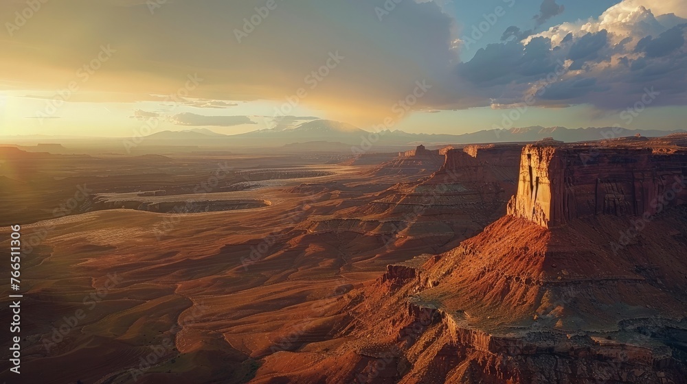 A wide-angle photo of the Utah landscape, specifically showcasing the Valley of the Gods.