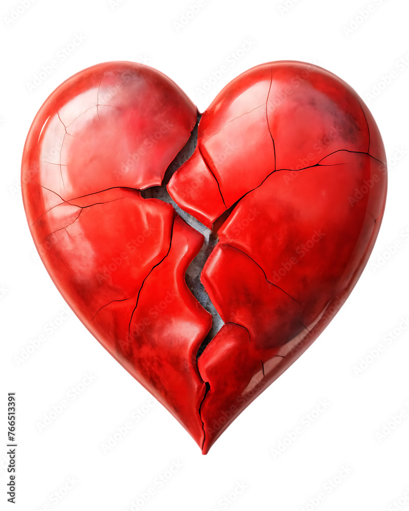broken heart 3d illustration broken heart 3d illustration