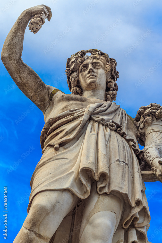 Allegory statue of autumn in Piazza del Popolo. Rome, Italy Allegory statue of autumn in Piazza del Popolo. Rome, Italy