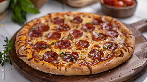 Pepperoni Pizza Wooden Board
