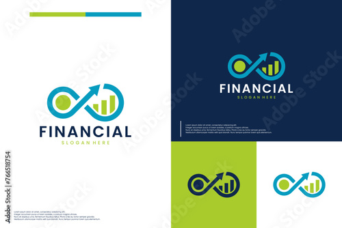 infinity trade logo , financial business ,template design vector.