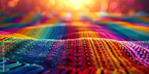 Mexican style loom texture, colorful, festive Mexican background photo
