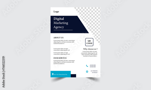 Business  flyer design template. Vector illustration.