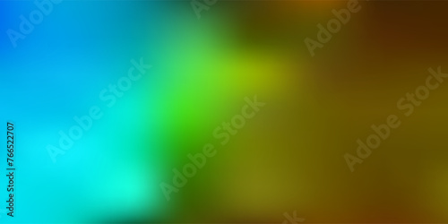 Light blue, yellow vector abstract blur background.