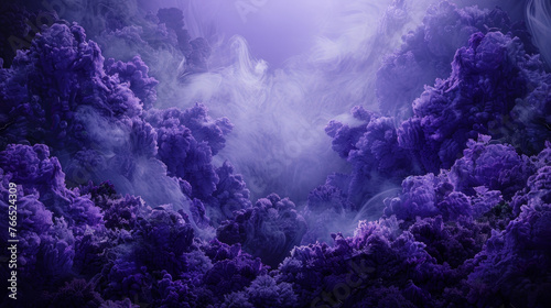 Swirling purple smoke creating a magical abstract scene.