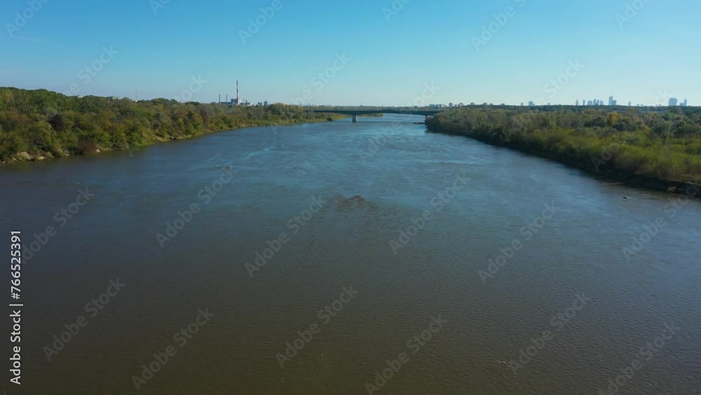Beautiful Vistula Warsaw Aerial View Poland Beautiful Vistula Warsaw Aerial View Poland