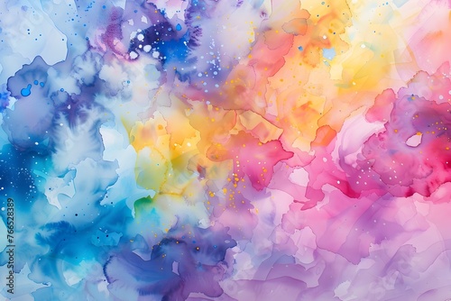 Vibrant Abstract Watercolor Splash with Space for Text - Ideal for Banners,Backgrounds,and Wallpapers