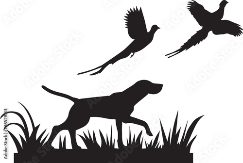 Vector Pheasant Hunting