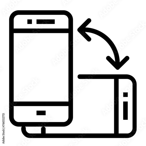 Line style digital correlation icon pack