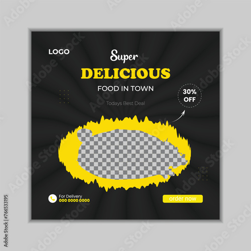 Social media post food presentation