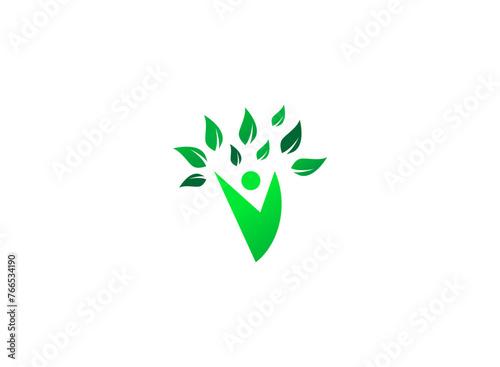 Illustration of tree of life, logo for medical or health team