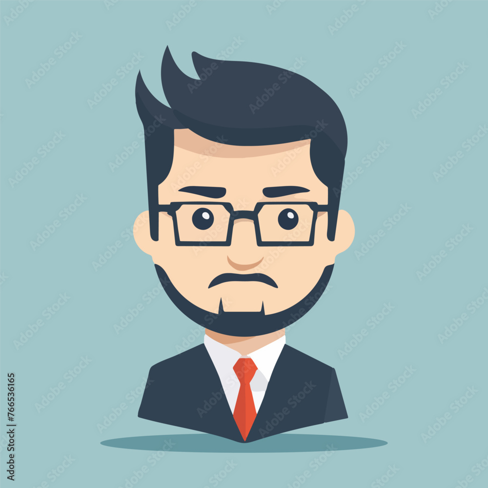 Man With Glasses and Beard Wearing Suit. Generative AI Man With Glasses and Beard Wearing Suit. Generative AI