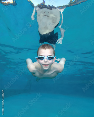 Youth swimmer underwater