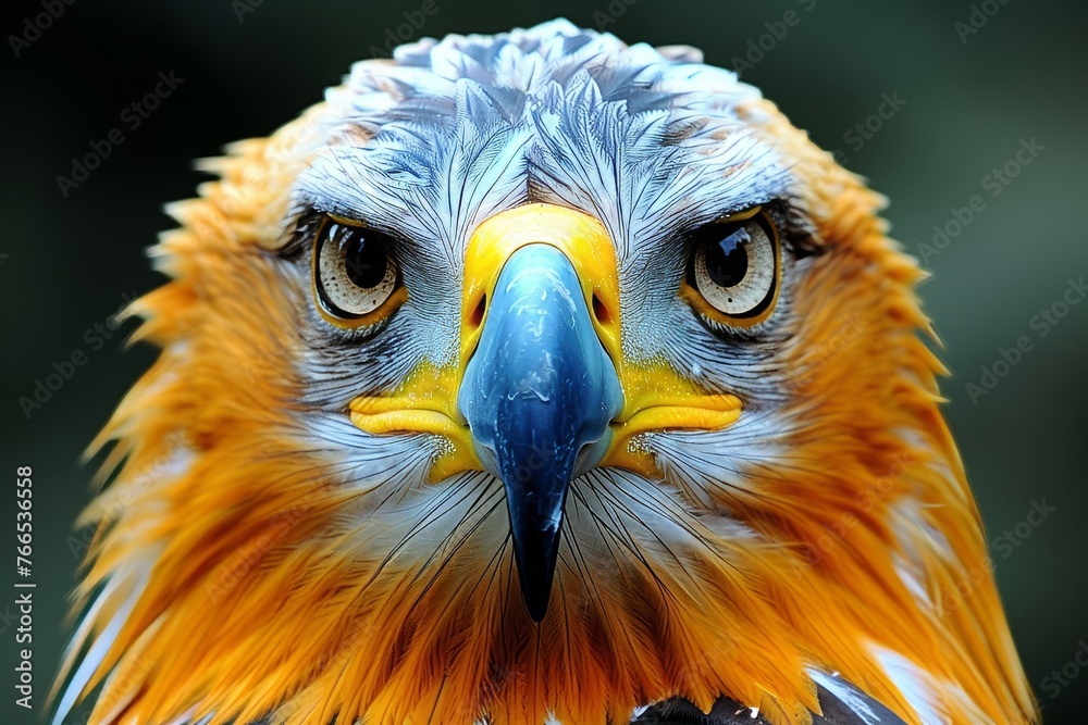 Close Up of a Colorful Bird of Prey