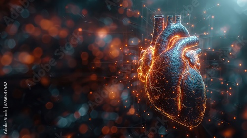 The integration of personalized medicine in cardiovascular risk assessment , 3D render, blender, business concept