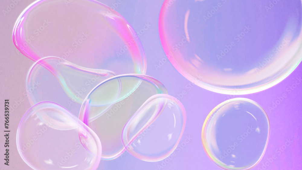 white pink bubbles on Pastel and sky blue Gradient background white pink bubbles on Pastel and sky blue Gradient background