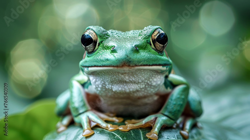 A beautiful cute frog isolated