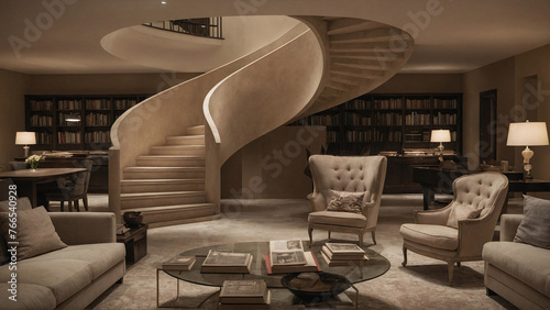 Contemporary Elegance in the Library