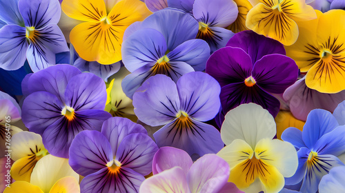 Viola tricolor  background  in garden