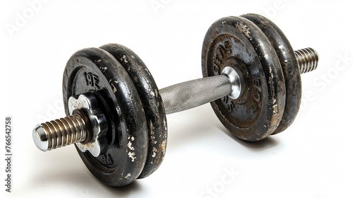 dumbbell cut out on white background