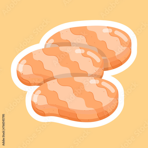 Chicken Delicacies Flat Stickers 