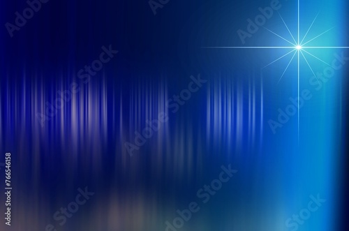 Blue gradient blurred background with light star