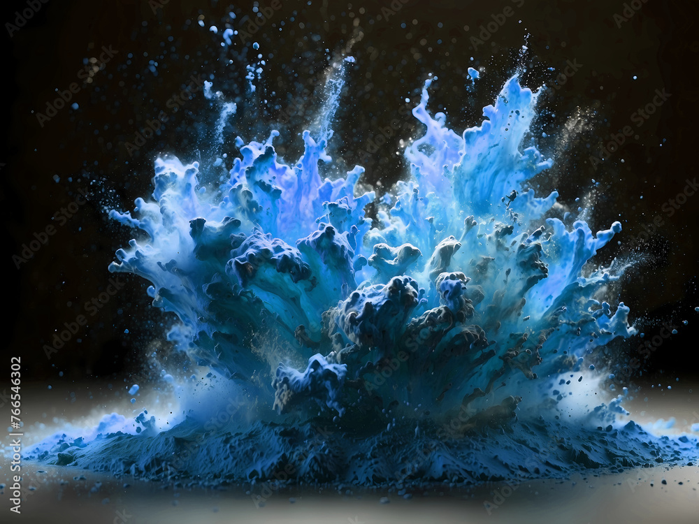 Abstract powder splash in motion. Explode background