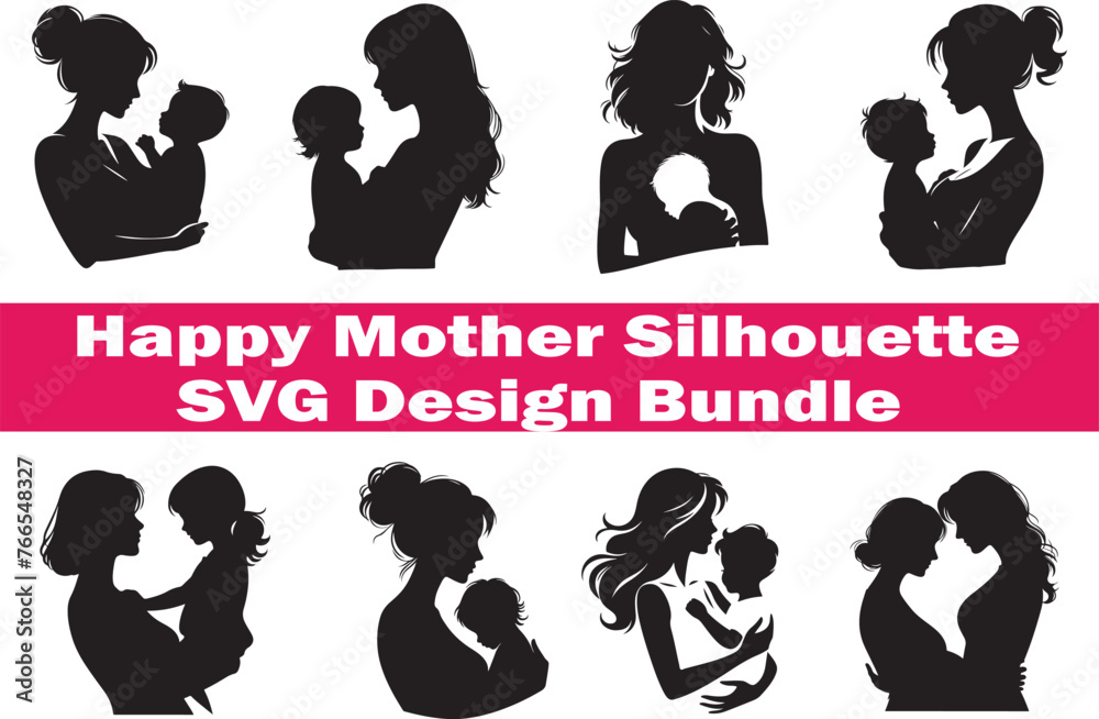 Happy Mother Day Silhouette Happy Mother Day Silhouette