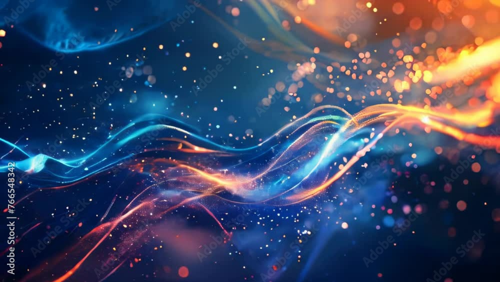 Abstract background with glowing particles.,.