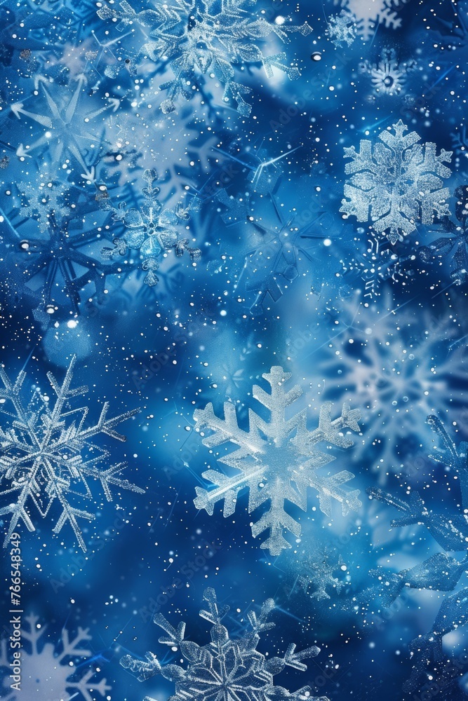 Blue Sparkling Winter Wonderland Background, Snow, Snowflakes, Bokeh, Vertical Christmas Illustration. Generative AI.
Blue Sparkling Winter Wonderland Background, Snow, Snowflakes, Bokeh, Vertical Christmas Illustration. Generative AI.