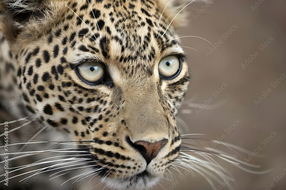 Fototapeta premium close up portrait of a leopard(ido upscale)