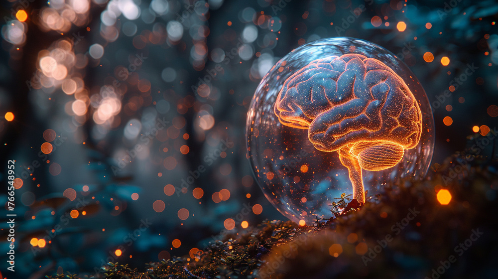 closeup of mind in ball