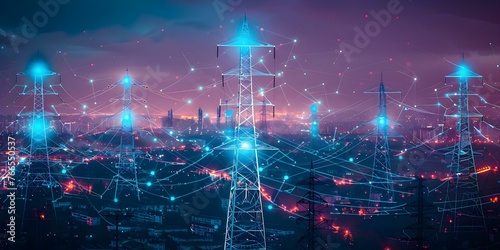 Connecting Urban Areas to a Smart Grid System for Efficient Energy Distribution. Concept Smart Grid System, Urban Areas, Energy Distribution, Efficiency, Connectivity